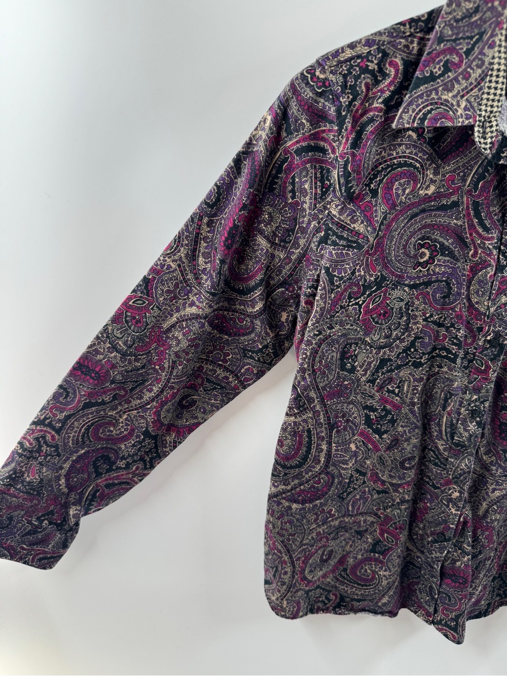 Chaps No Iron Paisley Button Down Shirt – Women's Large - Picture 4 of 8